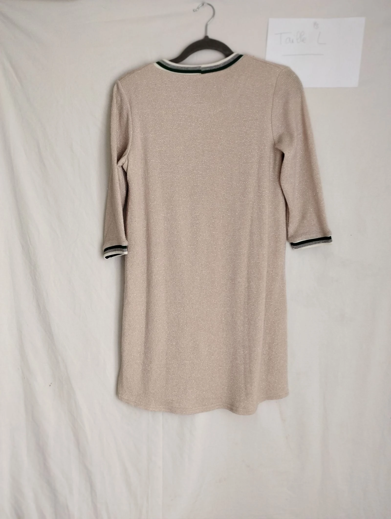 Vestido beige invierno quince hora treinta talla l – photo 4